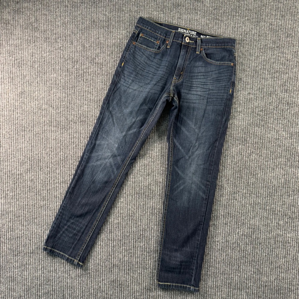 Levi Strauss Signature S47 Jeans Mens 30x30 Regular Taper Dark Wash Denim Pants - Picture 3 of 10